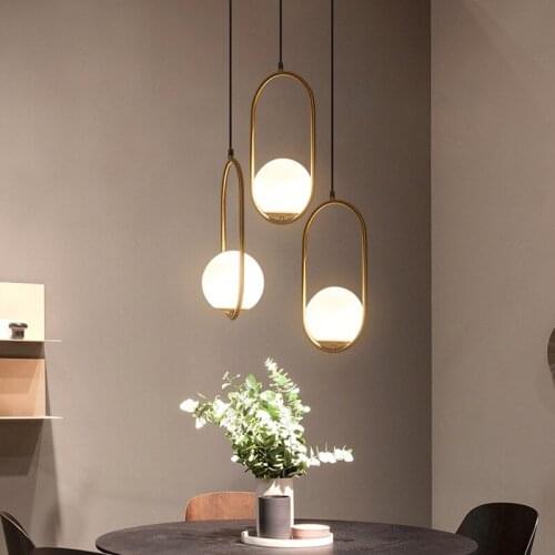 Window lamp Nordic style clothing store cloakroom lamp creative designer glass ball bay window restaurant small chandelier