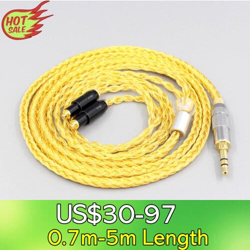 LN007386 16 Core OCC Gold Plated Braided Earphone Cable For Shure SRH1540 SRH1840 SRH1440 Headphone