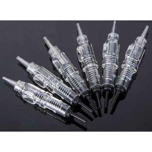 50pcs tattoo needles permanent makeup 1RL Micro needles for swiss motor eyebrow lip handpiece pen tattoo gun machine