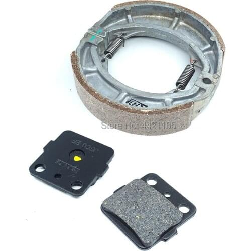 For Suzuki DF200E 1997 1998 1999 DR200E 1997-2000 DR200S 2015 Front Brake Pads & Rear Brake Shoe Set with Springs