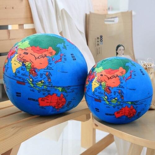 Plush globe toy english sphere soft doll training and learning toys stuffed plush ball toys for children creative gift for kids