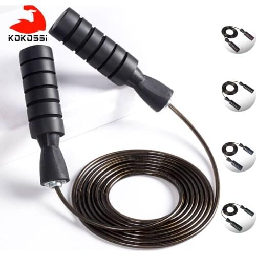 KoKossi Profession Wire Rope Skipping Rope Fitness Equipment Home Outdoor Sports Training Exercise Body Building Jumping Rope