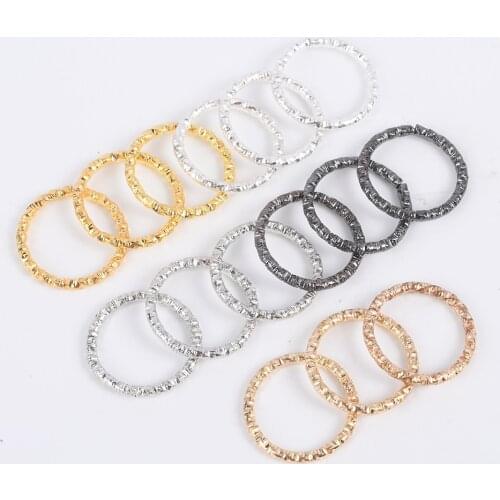 20-100Pcs/Lot 8-20mm Twisted Split Jump Rings For Jewelry Making Supplies DIY Necklace Bracelet Earrings Connectors Accessories