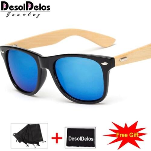 Fashion Brand Design Bamboo Sunglasses Women Men Travel Goggles Sun Glasses Vintage Wooden Leg Eyeglasses Sunglasses Male Female