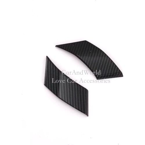 Carbon Fiber For Toyota RAV4 RAV 4 2019 2020 Exterior Front Window Spoiler A Pillar Triangle Molding Cover Trims Car Accessories