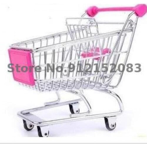 Shopping Cart Trolley Decoration Net Celebrity Children Stainless Steel Mini Creative Supermarket Play House Toy Personality Mod