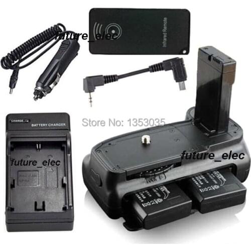 Vertical Battery Hand Handle Grip Holder For Nikon D5100 D5200 D5300 D3100 Camera as MB-D51+IR Remote +2 x EN-EL14 + Car Charger