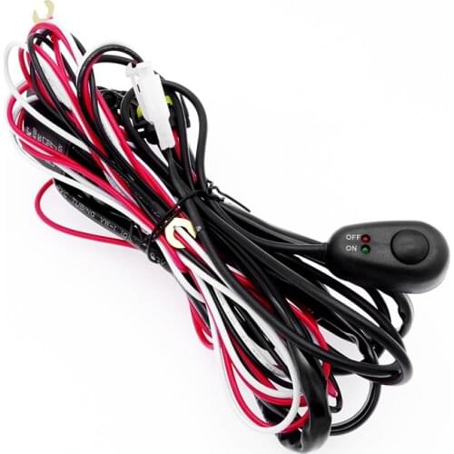 1 Set H8 H9 H11 Car LED Headlight Fog Lamp Wiring Harness Socket Connector Cable Remote Control Switch DRL 12V Relay Car Wiring