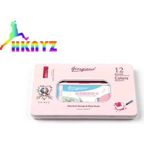 1 sets 12/24/36/48 Solid Watercolor Pigment Set 48 Color Childrens Water Powder Childrens Art Hand Painting Pen Set