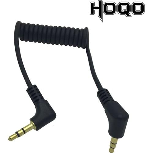 1Pc For Car audio cable 3.5mm 90 degree Male to Male Coiled Aux Cable Audio Cord Aux Extension Cable For Mobile Phone