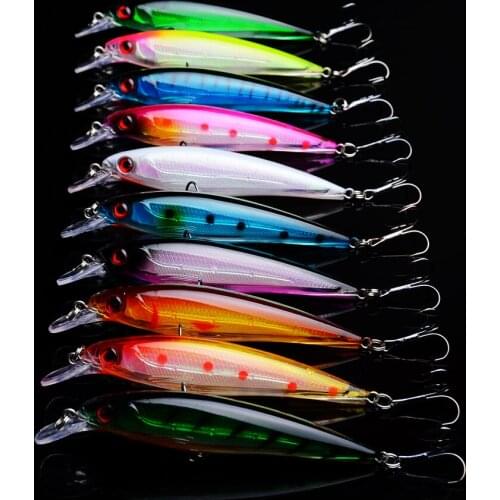 100Pcs Floating 11cm/13.6g Minnow Fishing Lure Laser Lifelike Hard Bait 3D Eyes Wobblers Carp Crankbait Fishing Tackle