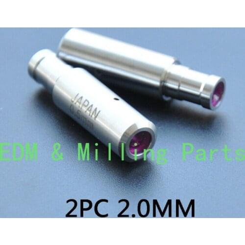 2PCS CNC 2.0 MM Ruby Ceramic Electrode Guide Fit EDM Wire Cut Machine Parts For EDM Wire Cut Mill Part