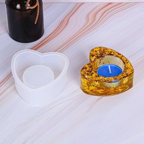 DIY 3D Love Candle Holder Silicone Mold Epoxy Flower Candle Holder Mold Craft Decoration Tool DIY Home Making Tool