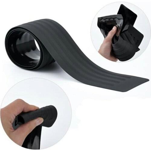 90CM Car Trunk Door Guard Strips Sill Plate Protector Rear Bumper Guard Rubber Mouldings Pad Trim Cover Strip Car Styling