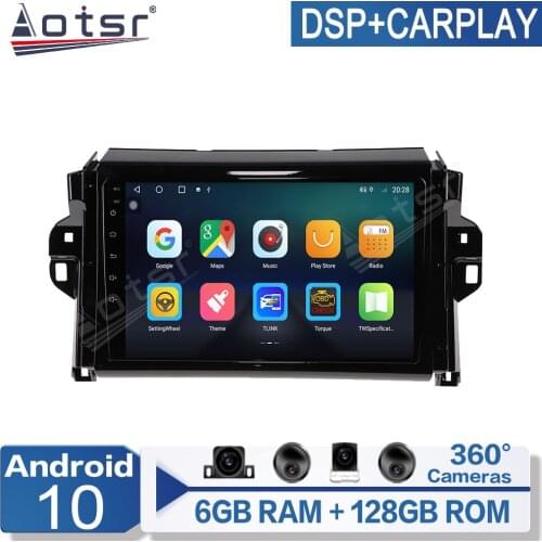 6+128G Android Radio Car Multimedia Video Player For Toyota Hilux 2015-2018 navigation GPS IPS screen PX6 No 2 Din AutoRadio