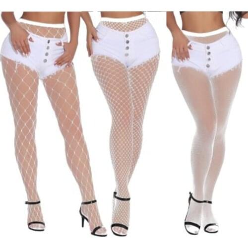 White Stockings Women Sexy Pantyhose Big Small Mesh Tights Medias De Mujer Non Slip Stocking for Women Lingerie Sexy Underwear