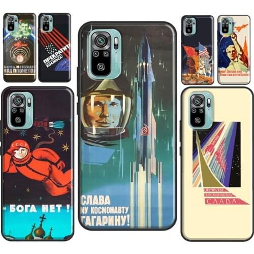 CCCP Soviet Space Propaganda Art For Xiaomi Redmi Note 9 Pro 8 8T 9S Note 10 Pro Cover For Redmi 9C 9A 9T K40 Phone Case