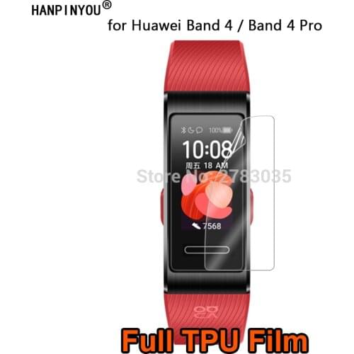 For Huawei Band 4 Band4 Pro Wrist Smart Bracelet Clear Full Cover Soft TPU Hydrogel Film Screen Protector (Not Tempered Glass)