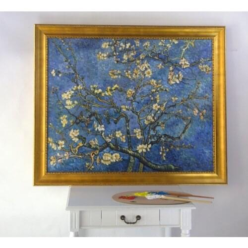 Framed oil paintings handmade reproduction Branches with Almond Blossm by Vincent Van Gogh