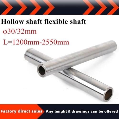 Outer diameter30/32mm Hollow shaft flexible shaft L=1200-2550mm inner hole 20-22mm chromed linear motion shaft rod for CNC parts