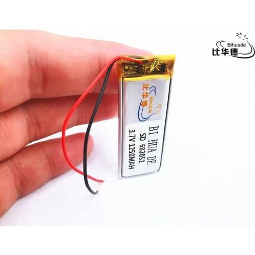 Li-po Size 682052 3.7V 1250 mah Lithium polymer Battery With Protection Board For GPS Tablet PC Digital Products