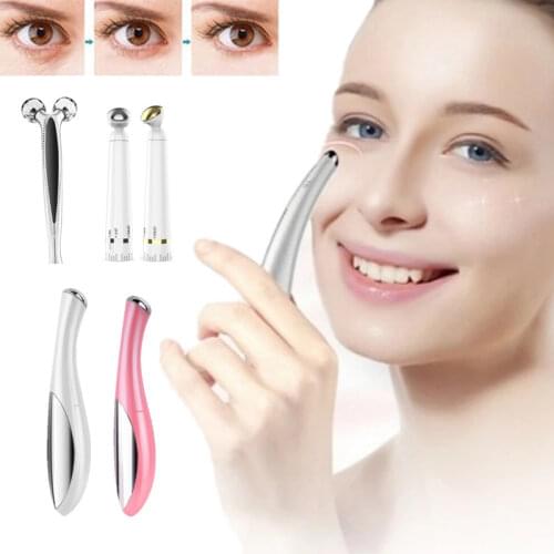 2 Types Portable Eye Massager Electric Vibration Wrinkle Anti-Ageing Eye Massage Dark Circle Removal Beauty Face Eye Care Pen