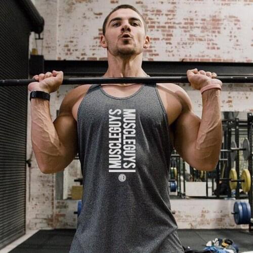Workout Mens Cotton Fashion Gym Tank Top Fitness Clothing Sleeveless Man Canotte Bodybuilding Ropa Hombre Man Clothes Wear Vest