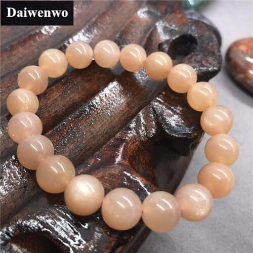 Natural Sun Moon Stone Beads Bracelet For Women Gift 6-12mm Crystal Jewelry