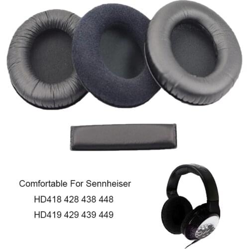 New Replacement Ear Pads Earpads Earmuffs for Sennheiser HD418 HD419 HD428 HD429 HD439 HD438 HD448 HD449 Headphone