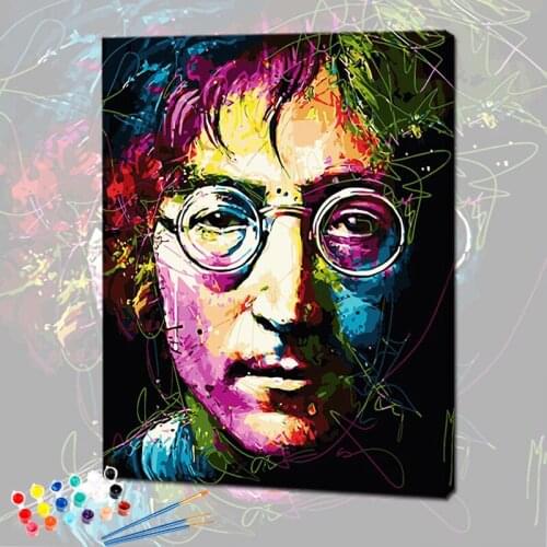 PhotoCustom Paint By Numbers Man DIY 60x75cm Oil Painting By Numbers On Canvas Figure Frameless Number Painting Pictures Decor