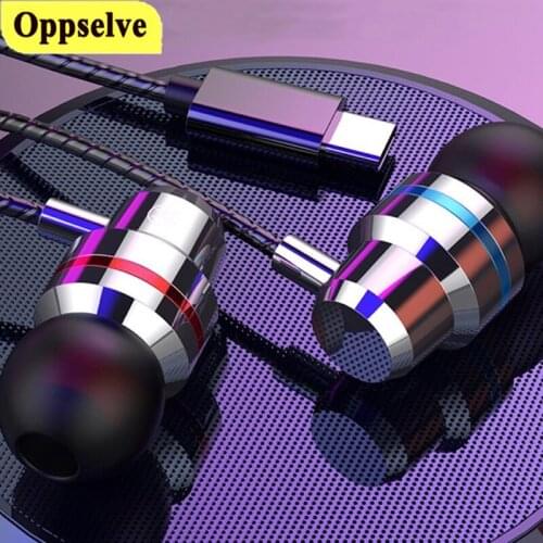 Type C USB Wired Earphone with Mic for Samsung S20 Ultra Stereo Music HIFI Sport Headset for Video Game Shock 4D Sound Earbuds
