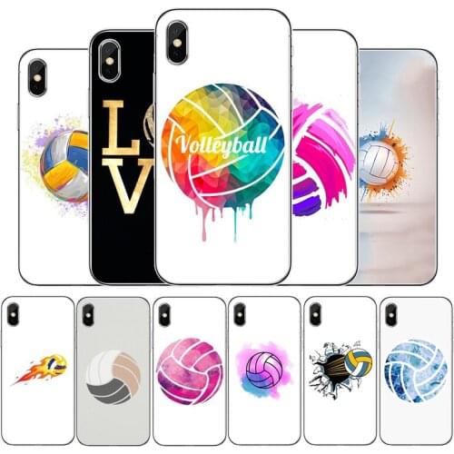Volleyball Painted Transparent phone case For iphone 12 11Pro Max 11 XR XS Max X 8 7 6 6S Plus 5 5S SE 2020 Back Cover Shell
