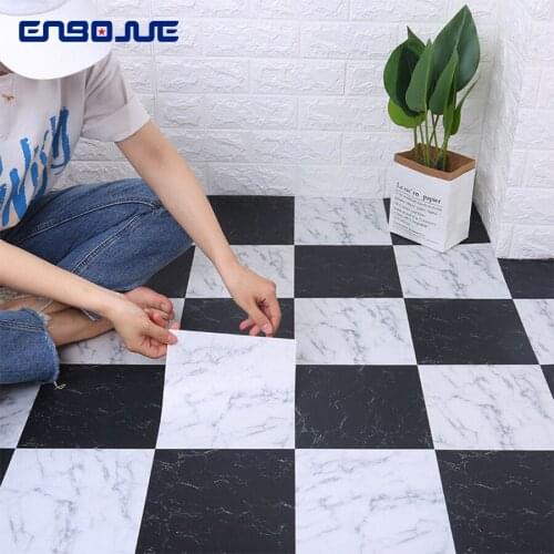 PVC Self-adhesive Floor Leather Stickers Waterproof Wear-resistant Marble Kitchen Wall Stickers Tiles Ground Renovation Sticker