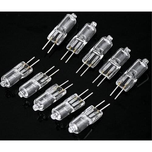 The cheapest! 10pcs/lot Hot Sale Super Bright G4 12V 5W 10W 15W 20W 35W 50W Tungsten Halogen Bulb Lamp Lighting Light Bulb