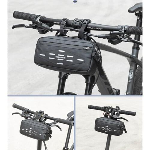 ROCKBROS Bicycle Front Bag Cross-package Scooter Bag Cycling Basket Handlebar Bag Portable Shoulder Bag Outdoor Bike Accessories