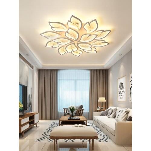 Led Ceiling Lamp New Nordic Living Room Lamp Modern Home Restaurant Simple Lamp Creative Study Atmosphere Leaf Bedroom Lamp Hall