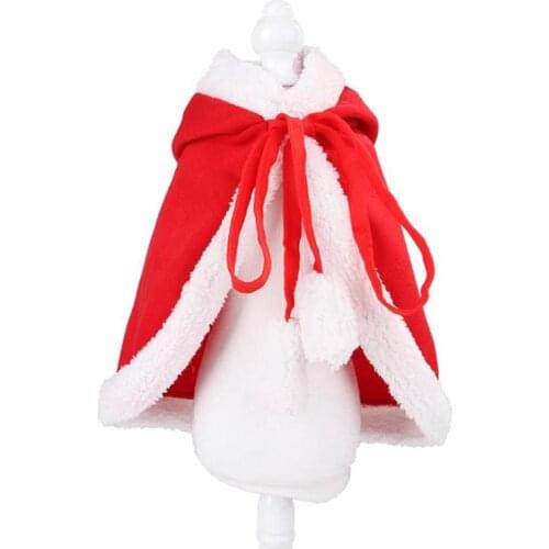 Warm Pet Dog Cloak Cat Scarf Cap Dog Hoodie Winter Christmas Party Clothes Festival Shawl Kitten Puppy Accessories Chihuahua