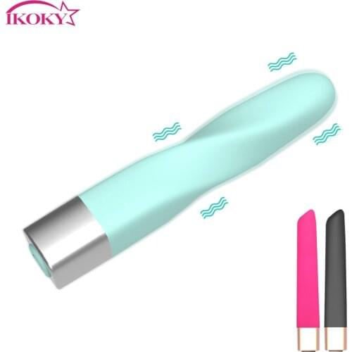IKOKY Clitoris G-Spot Vaginal Stimulation Lipstick Vibrator 16 Speeds Mini Bullet Vibrator Massager Vibrating Finger Vibrador
