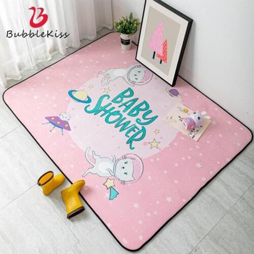 Bubble Kiss Cartoon Animal Pattern Carpet Baby Room Decoration Double Sponge Design Polyester Non-Slip Rugs Kids Play Floor Mat