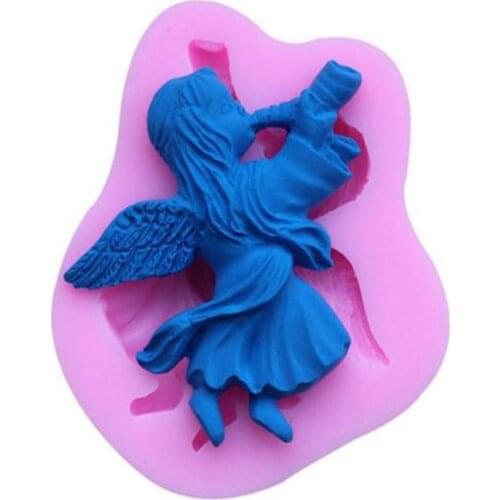 Blown Conch Angel Shape Fondant Cake Silicone Mold Chocolate Biscuits Mould Pastry Candy Soap Molds Baking Cake Decoration Tools