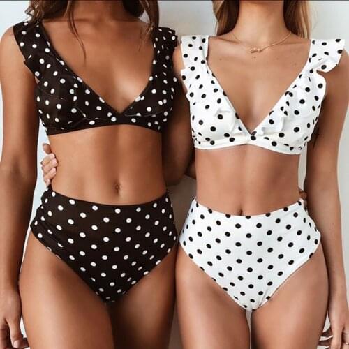 Swimwear Female Bikini Women Swimsuits Swimsuit Bikinis For 2019 Womens Lace Dot Sexy New Bandage Polyester Brazilian Bikini