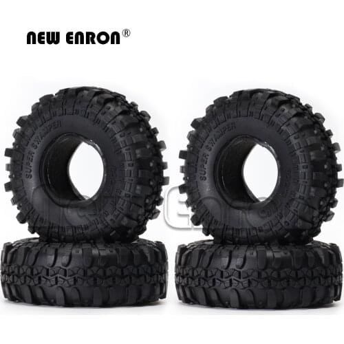 1/10 4Pcs 1.9" Soft Rubber 110mm Wheel Tire Super Swamper Rocks Tyre for RC Crawler Car Axial SCX10 TRX4 MST jimny Tamiya D110