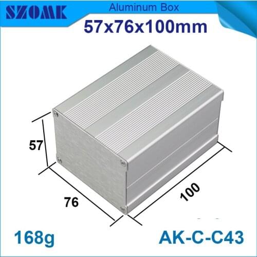 1 piece seperated aluminium housing cabinet heatsink control case for electronic 57*76*100mm