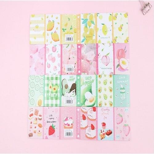 10pack Free shipping fruit Memo Remarks Self-Adhesive 6Folding Decoration 85*60MM Lemon Avocado Strawberry Peach wholesale
