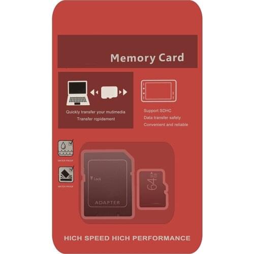 32GB Micro SD SDHC Memory Card TF Flash Class 10 micro sd TF Card 128gb for Cell phone/mp3 micro sd 64gb free reader