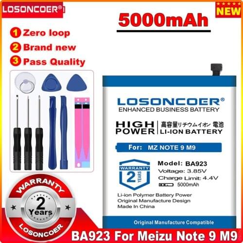 LOSONCOER 5000mAh BA923 Battery for Meizu Note 9 Note9 M9 ~In Stock