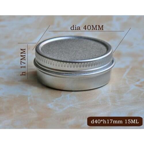1000pcs/lot 15g screw on lids aluminum jar, gram metal cream jar, silver aluminum case, metal cosmetic container