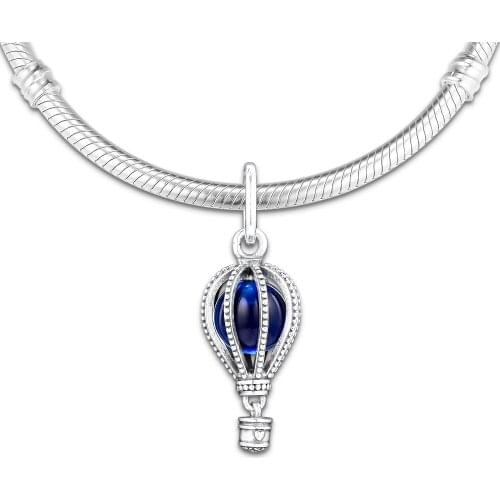 Fits for Pandora Beads Bracelets Hot Air Balloon Charms 100% 925 Sterling Silver Jewelry Free Shipping