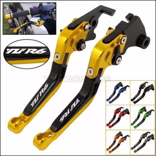 CK CATTLE KING CNC Aluminum Adjustable Foldable Extendable Motorbike Brakes Clutch Levers For YAMAHA R6 YZF600 YZF-R6 1999-2004