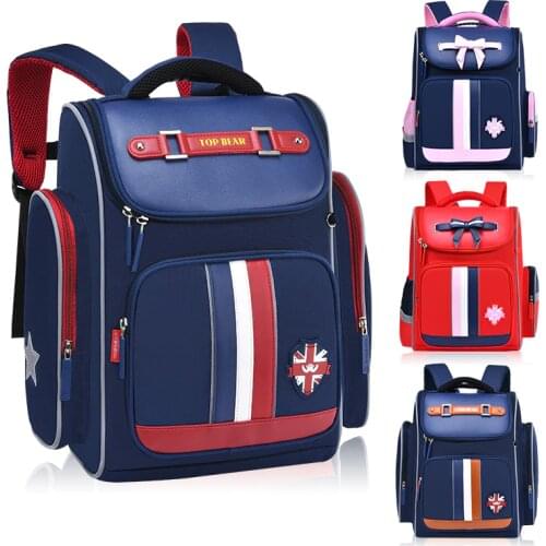 Topbear British Children School Bags Girls Boys PU Hard Shell School Backpack For Student Kids Satchel Shoulders Bag Schoolbag